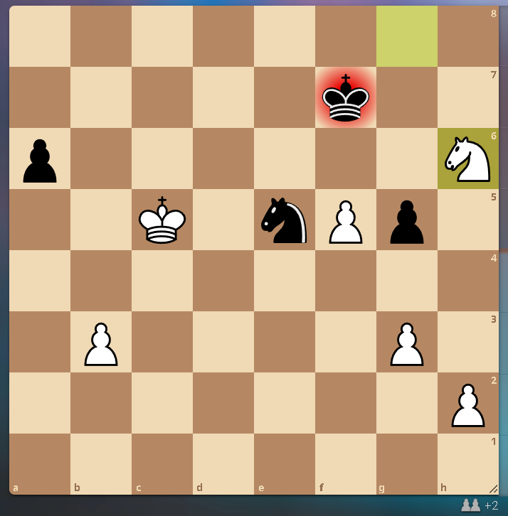 Figure 6 – After 51.Nxh6+